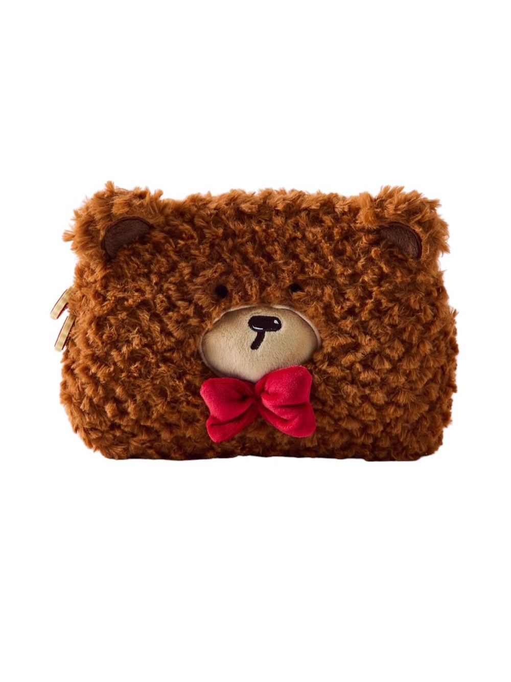 UO Micro Mini Teddy Plushie Travel Cosmetic Bag